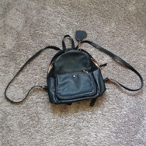 LC Lauren Conrad Black Backpack with Gold Accents